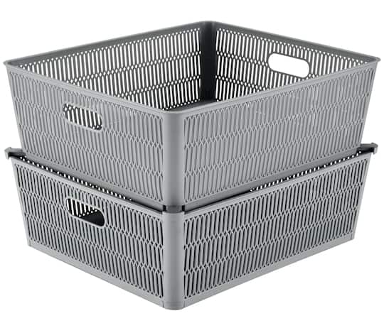 Simplify Slide 2 Stack It Shallow Tote Baskets